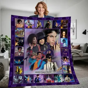 Prince Purple Fleece Blanket, Prince Purple Vintage Personalized Fleece Blanket, Prince Purple Rain Personalized Blanket, Christmas Gift