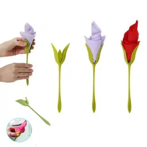 Creative Origami Flower Napkin Holder, Decorative Table Napkin Ring for Dinner Table