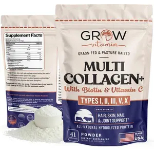 Hydrolyzed Collagen Peptides Powder – Multi-Type Collagen Protein for Skin, Hair, Nails & Joint Support (Unflavored)