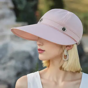 [Summer Sun Hat] Large Brim Removable Top Sun Hat for Women |   New Style, Perfect for Outdoor Summer Use