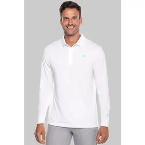 Men's Erodym Long Sleeve Sports Polo | White