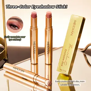 3-in-1 Easy Eyeshadow Stick for Beginners,Smudge-Proof in Seconds,One-Stroke Application,Creamy Shimmer/Matte Eyeshadow Stick
