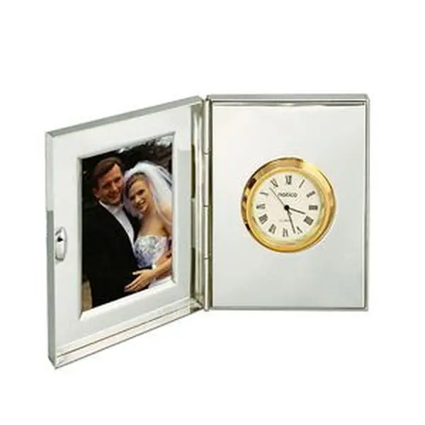 212 MAIN Decorative Book-Style Clock & Picture Frame S-Plate, Home Decor Desk Clock