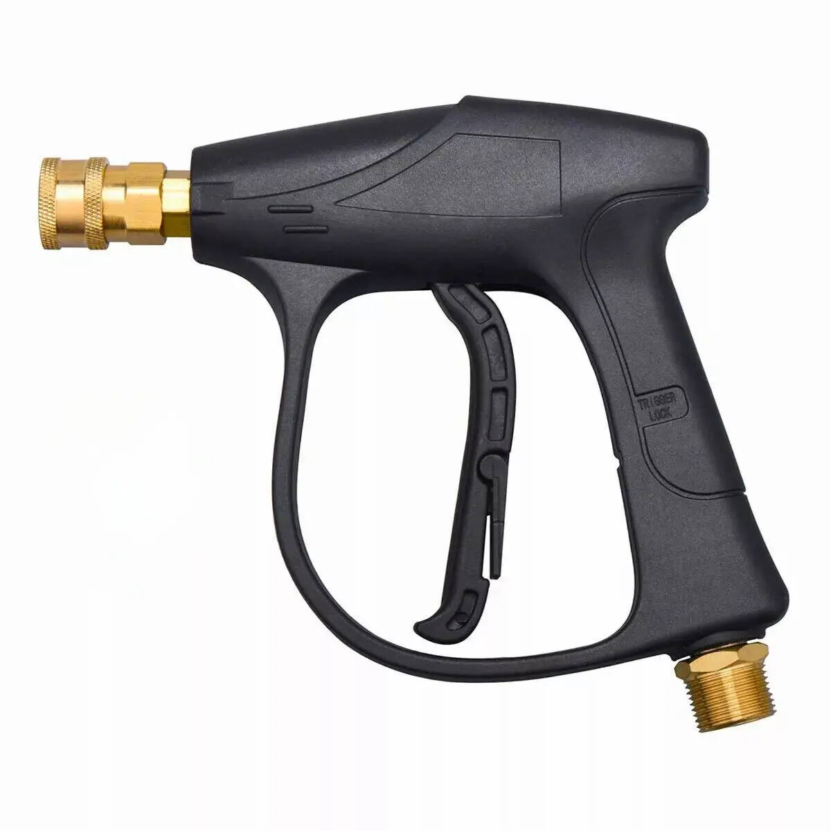 4000PSI High-Pressure Car Wash Spray Gun - Heavy-Duty Short Shape Model with 14mm Inner Diameter, Safety Lock for Vehicles, Driveways Cleaning (Household Appliance Accessory)