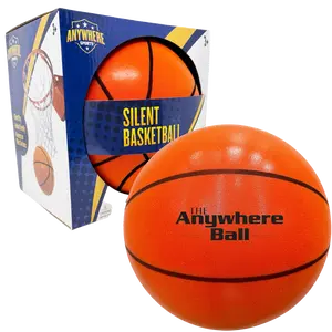 Anywhere Ball, Silent Basketball, Full Size 9.5-Inch Airless Foam for Indoor Training, Dribbling, and Realistic Bounce, Quiet Practice, Official Size 7