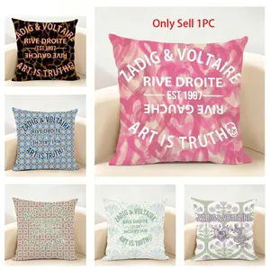fashion avant-garde luxury personalized zadig & voltaire Pillow Case Pillowcase Linen Detachable With Hidden Zipper Washable  Breathable  Moisture-absorbingnt Decor Home Living Room Bedroom Sofas Office Car Gift