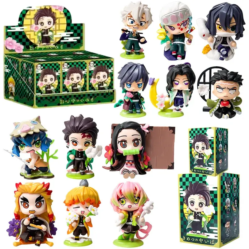 Demon Slayer Tanjiro Kamado & Nezuko Action Figure Doll Blind Box - PVC Figure, Statue Model Ornament, Creative Surprise Gift for Anime Fans, Pvc Figures