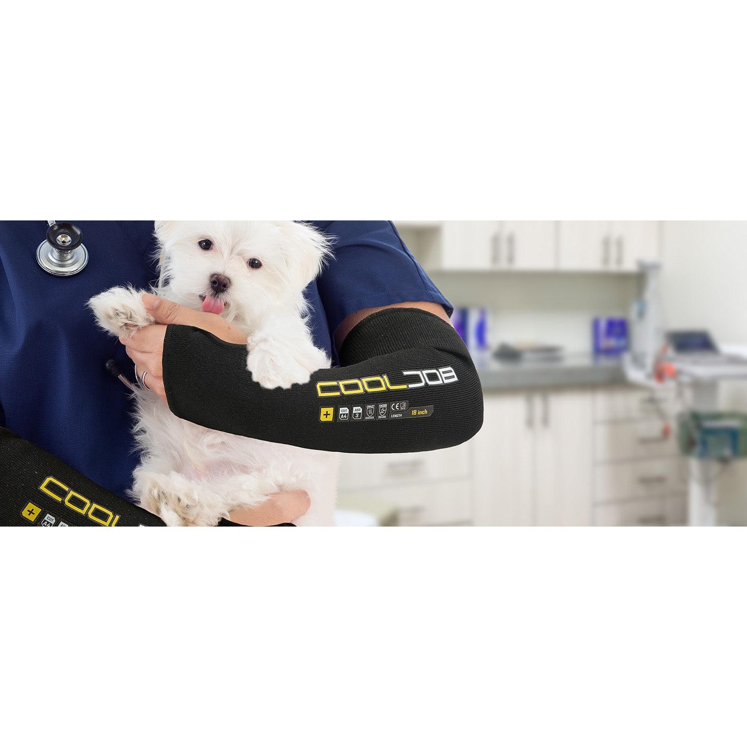 COOLJOB 3 Pairs 14/18in A4 Cut Resistant Sleeves with Thumb Hole, UV Sun Protection Arm Sleeves