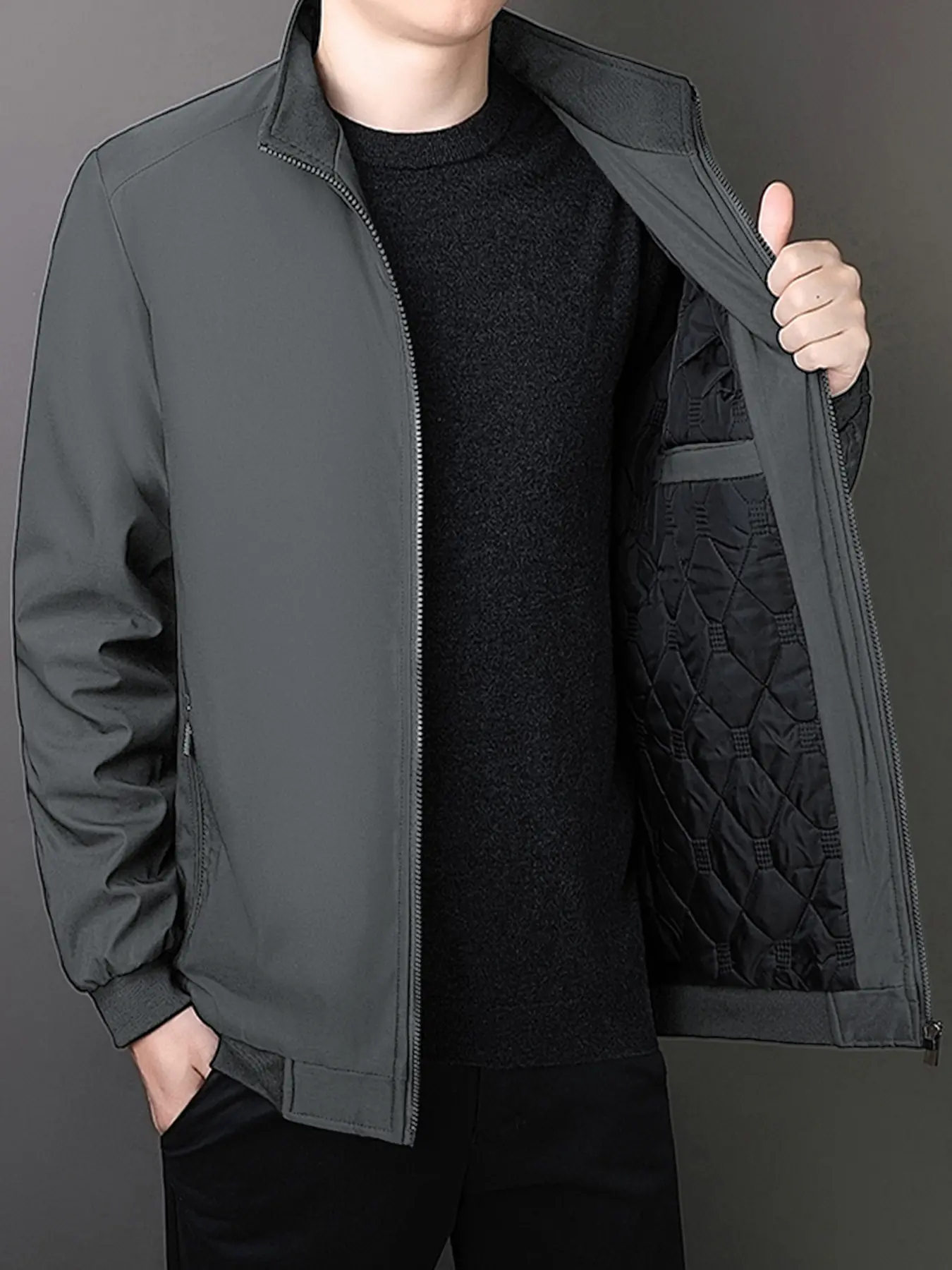 Men's Corduroy Fashionable Jacket Autumn Winter New Business Casual Fitted Warm Thickened Cotton Lining, High-Quality Outerwear for Young Adults Coats