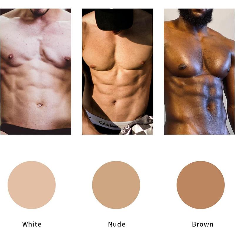 Silicone Muscle Suit for Men - Realistic Chest Plate KUMIHO Fake Abs Oil-Free Muscle HoodieStretchable Coy & splaHalloween Costume Skin-Friendly Fits Transgender & Daily Wear Formal & Matching Tops