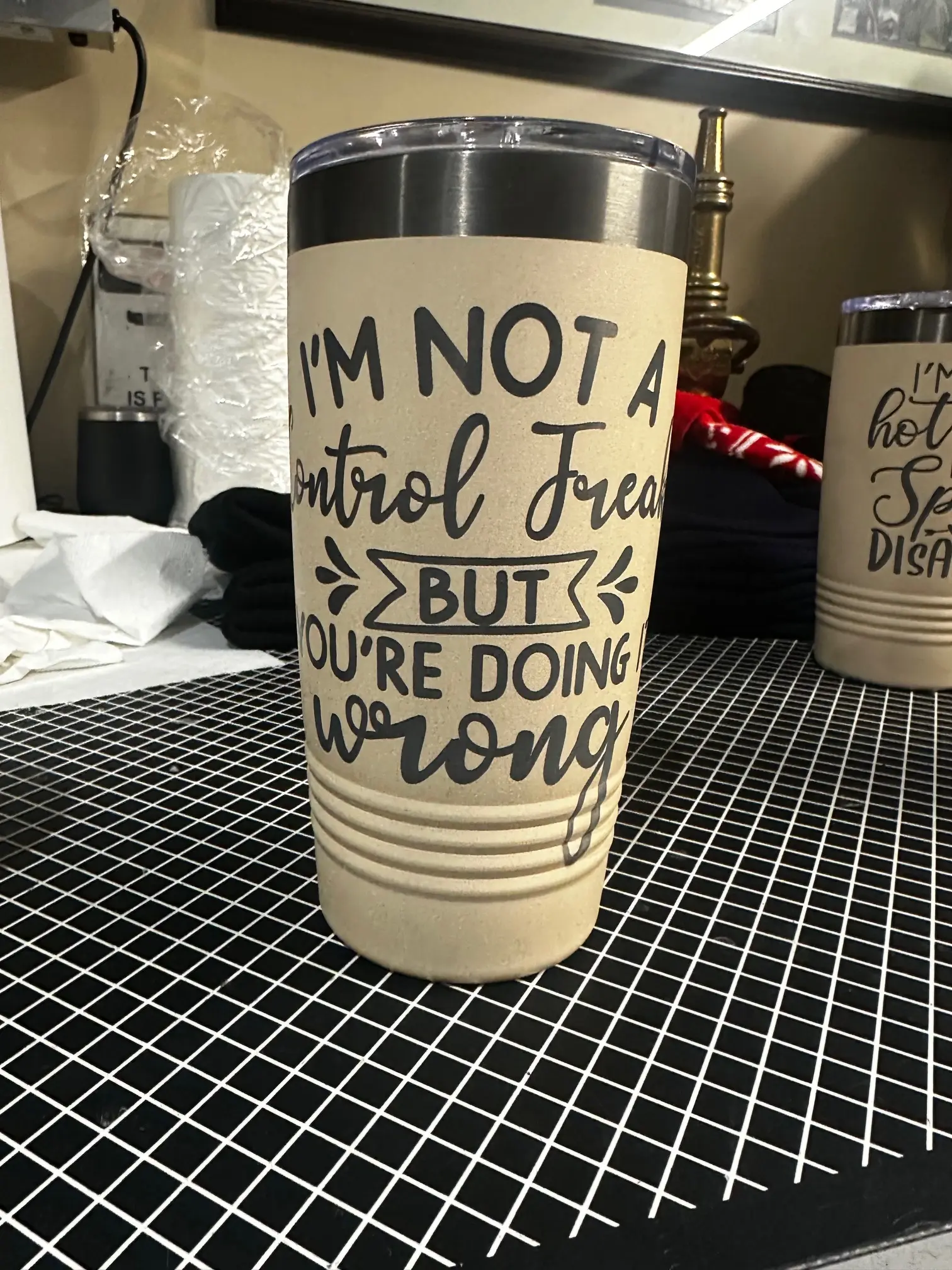 Control Freak Doing it Wrong Hot/Cold Polar Camel Tumbler 20oz. Firefighter Flash Sale Custom Engraved Design for Firefighters