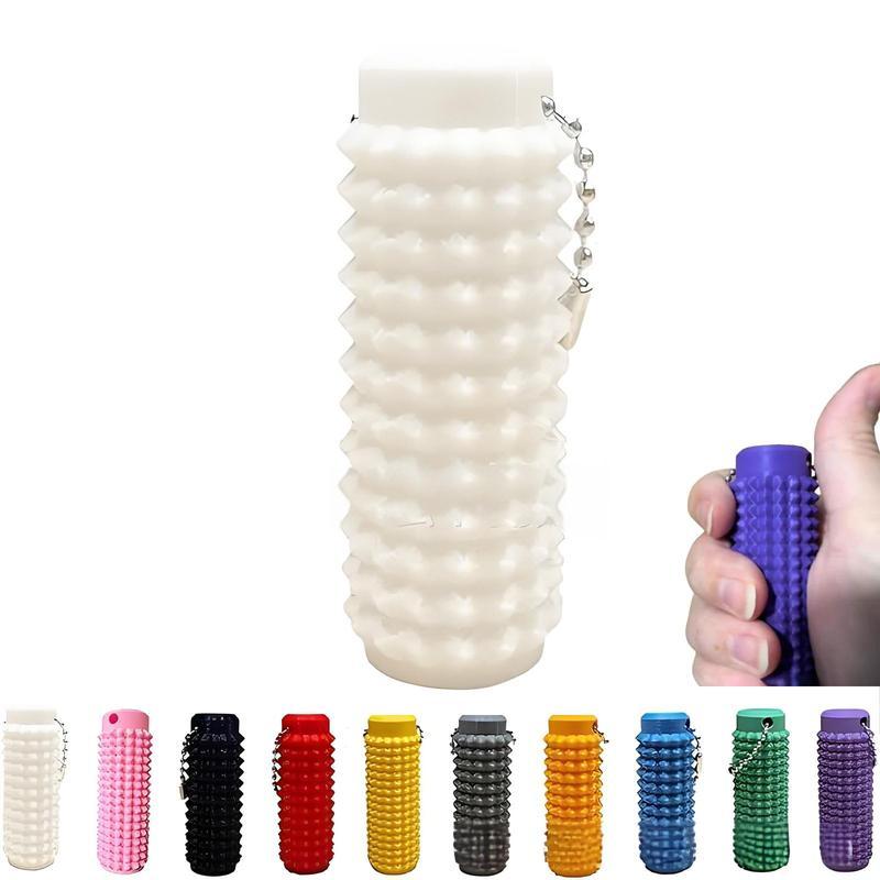 Little Ouchies Grippie Portable Vibrant Colors Stim Tool with Firm Plastic Spikes for Anxiety & Stress Relief, Clip to Keys for On-the-Go Comfort Pain Stimulation Impulse Management