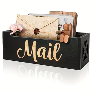 Mail Envelope Box, Letter Storage Organizer Tray, Desktop Organizer for Countertop & Desktop, Desk Organizer for Home Office, Racks