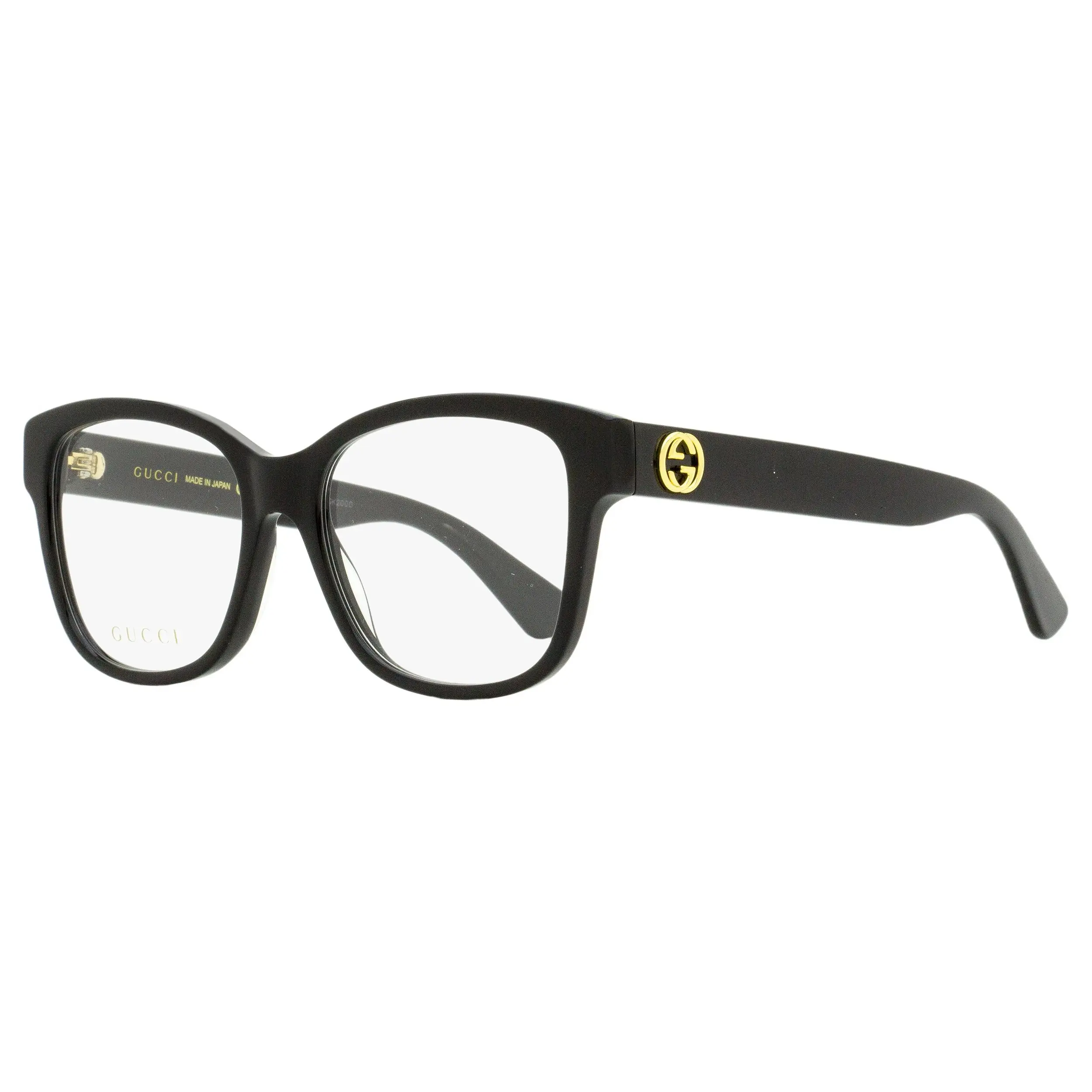 Gucci Square Acetate Eyeglasses - GG0038ON 001, Bold, Luxurious, Black, 54mm, GG Logo, Demo Lens, 38, Optical