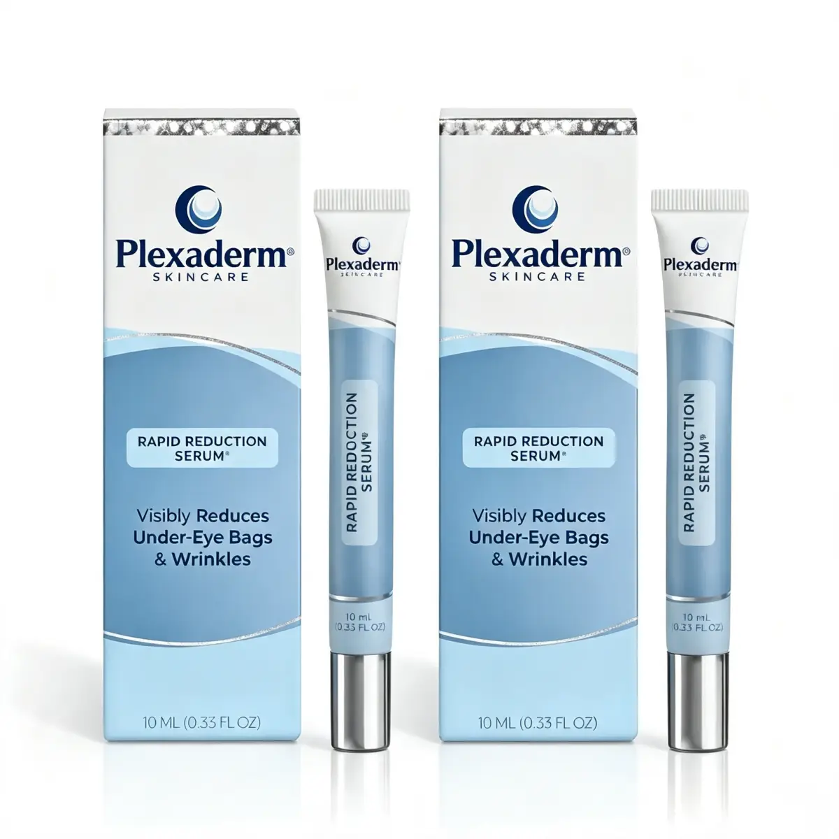 Plexaderm Rapid Reduction Serum (2-Pack) - Anti Aging Wrinkle Remover for Face 30ml Tightening Skincare Comfort Radiant Look Visibly Reduces Under-Eye Bags & Wrinkles