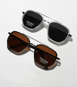 Tangle Free Aviator Sunglass Simple Sunglasses for Men & Women TR90 Polarized UV Protection Square Frame Vintage Oval Cat Eye Sunglasses Unisex Design