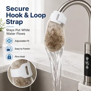 【What's Really Coming Out of Your Faucet?】50 PCS + 5 T-Shaped Ties Extra Large & Thick | Individually Wrapped--Universal Faucet Filter BagEffective filtration for tap water and spring water, removes rust and various impurities