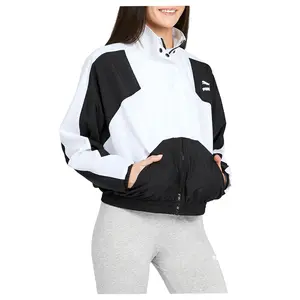 PUMA Womens Tailored For Sport Woven Casual Outerwear Athletic Comfort Technology - Black, White