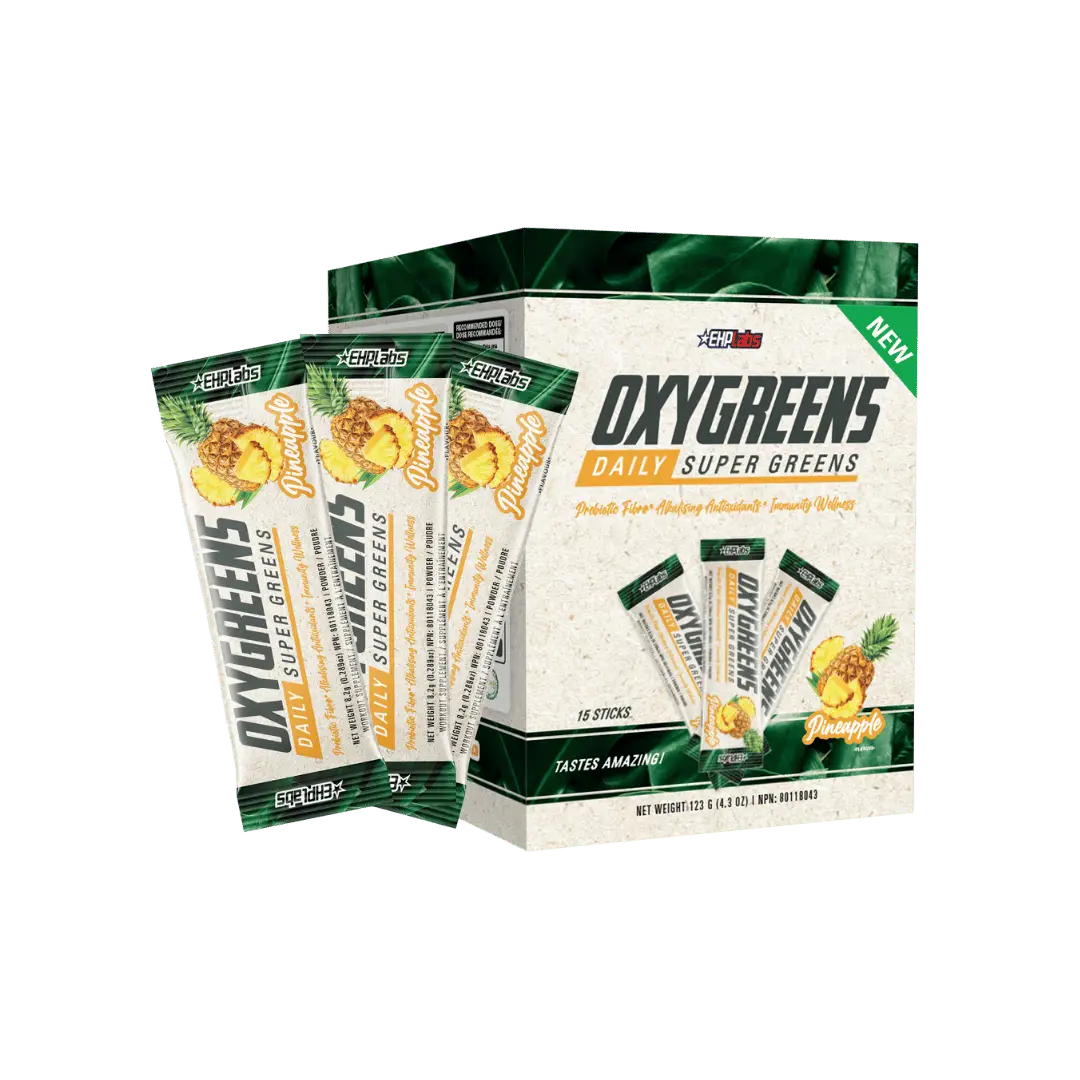 EHPlabs OxyGreens Super Greens Stick Packs | 15 x Daily Serves | On-The-Go Greens for Gut Health, Immunity, Digestion & Wellness | No Artificial Flavo