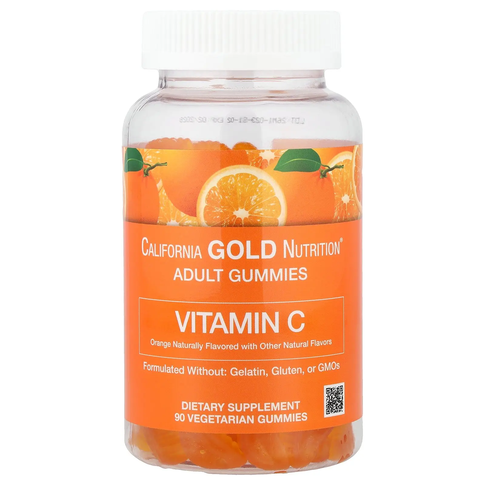 California Gold Nutrition Vitamin C Gummies with Vitamin A from 100% Beta-Carotene, Orange, 90 Vegetarian Gummies