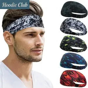 5/6-Pack Elastic Non-Slip Sweat Headbands, Moisture-Wicking Wide Athletic Hair Bands, Breathable Stretch Sports Headwraps for Running, Yoga, Gym Workout, Fitness, Outdoor Training & Daily Casual Wear