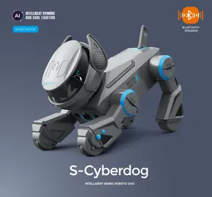 Intelligent Robot Dog Remote Gesture Control Sensing Electric Robot,LED Light-Up Eyes Stunt Dog Toys,Robot Puppy,AI for Kids,STEM baby,Programmable RC gift,Special Effects Robot Dog,Make Sounds And Dance,Intelligent Programming CompanionToy Christmas Gift