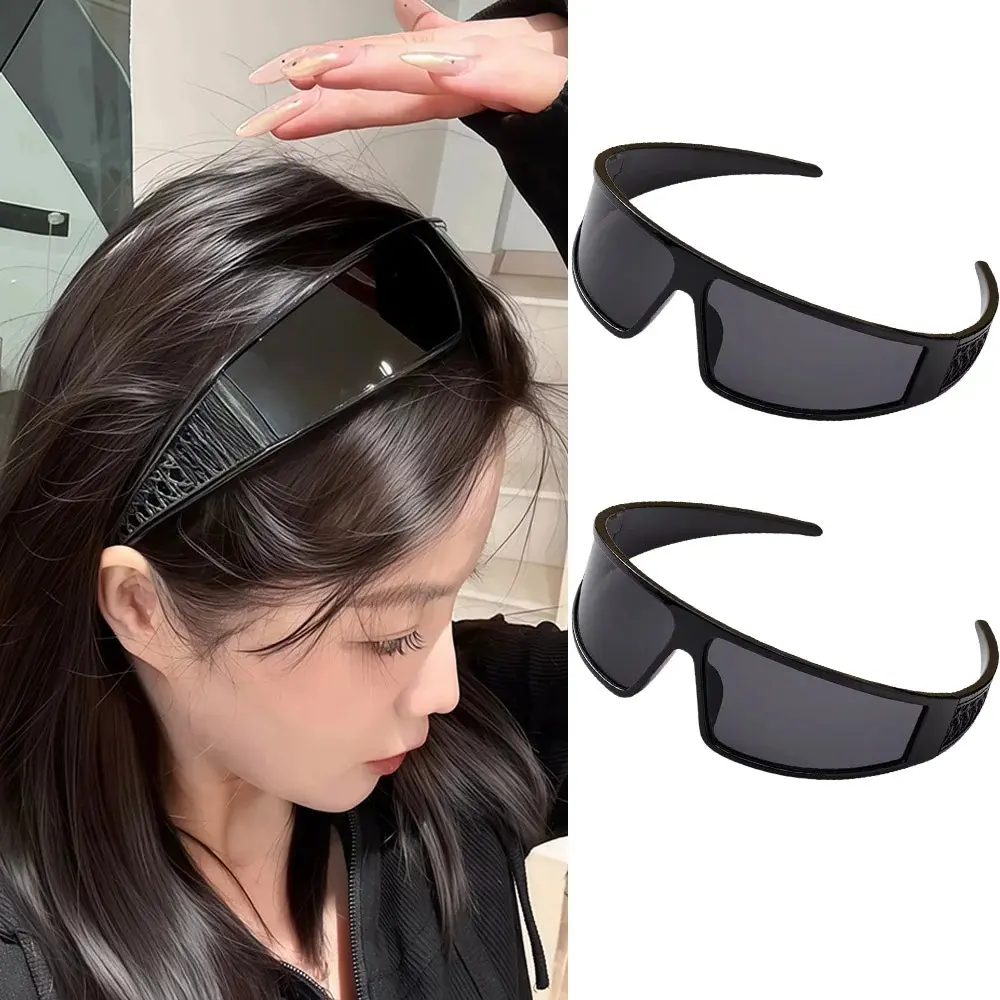 New Glasses Headband Female All-match Pressing Sunglasses Hair Bands Bundle Hair Hoop Curly Fixed Bezel Fashion Hair Accessories