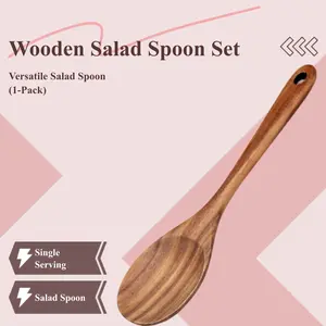 Single Pack Salad Spoon, Durable Plastic Utensil for Serving Salads, Easy-To-Clean Food Grade Material, Perfect for Home Kitchen Use