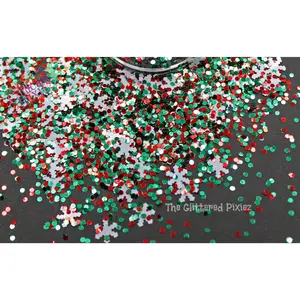 RED n' GREEN MERRY CHRISTMAs Glitter mix