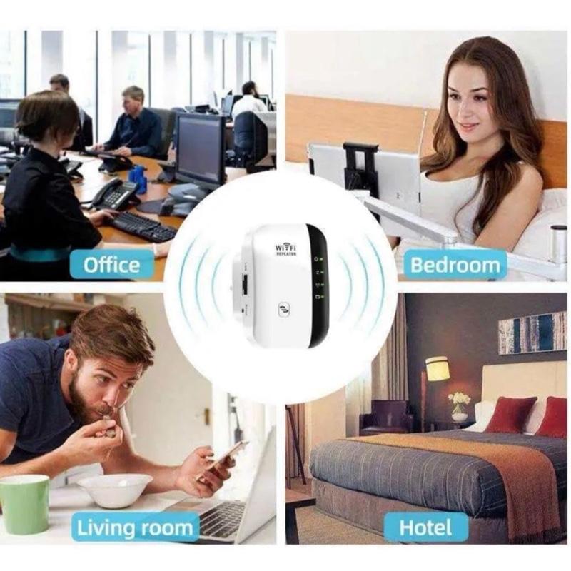 WiFi Repeater - Wireless Network Accessory with Power Switch, USB Port, and LED Indicators for Easy Use
