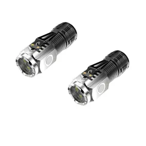 2-Pack Mini Camping Flashlight, High Lumen, 3 Modes, Adjustable Focus Beam, USB Rechargeable Headlamp, Small Torch Light