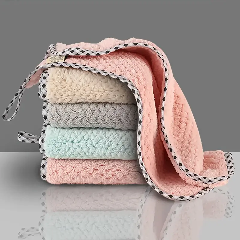 Of 10 Extremely Soft Cotton Dishcloths, Highly Absorbent Towels Suitable for Kitchen, Bathroom, Car, And Window Cleaning - Versatile Striped Dishcloths - Towels - Cleaning Towels - Essential Household Items - Effective Cleaning Cloths