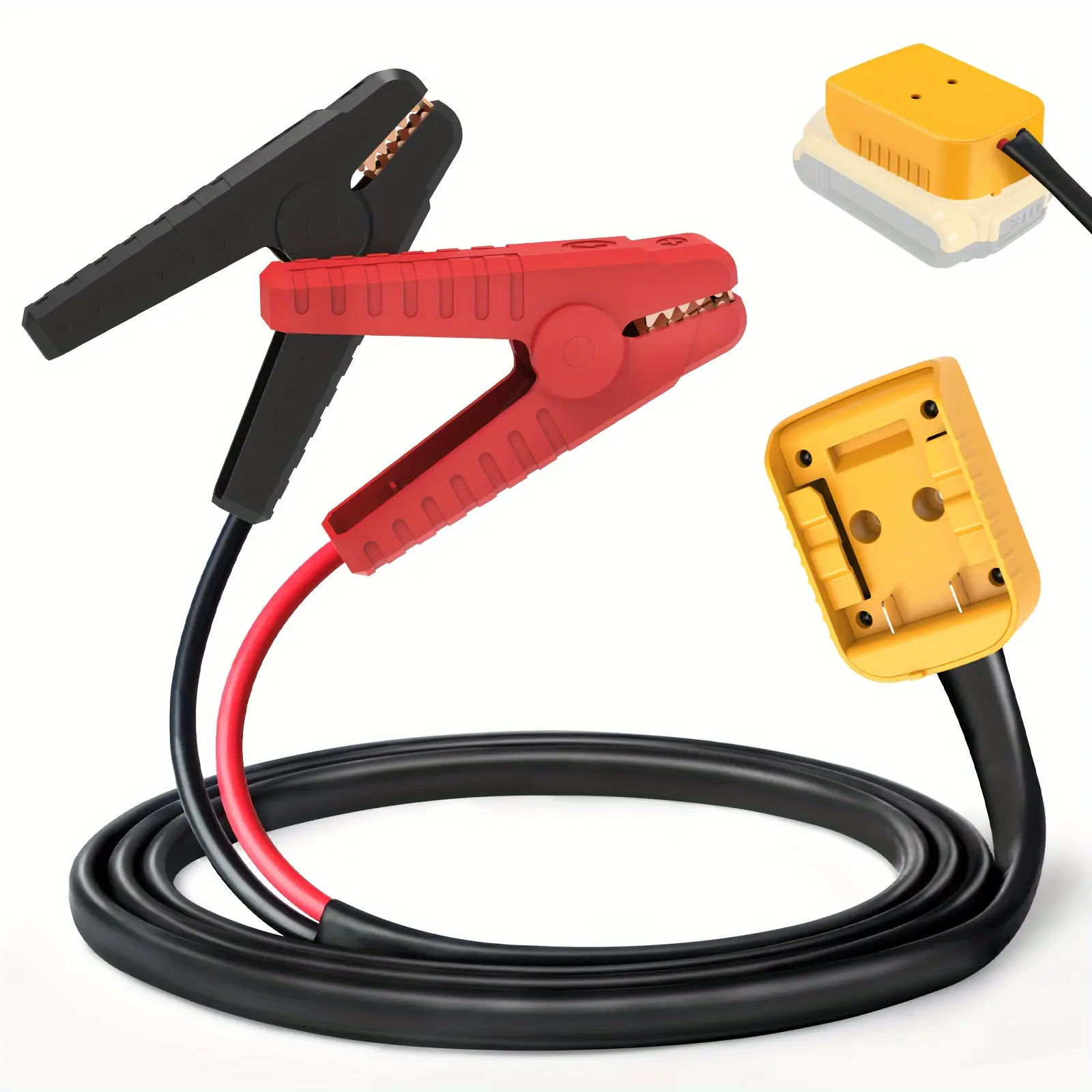 Car Starter Jumper Cables With Adapter For Dewalt/Milwaukee 18v/20v Dcb Battery Starter 8AWG 5.9ft Car Battery Booster Pack, Battery Jumper Battery N