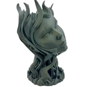 Mystical Dryad Head Planter – 3D Printed Fantasy Face Pot | Unique Mythical Plant Holder for Indoor Décor or Gifts