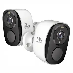 2Pack 2K Security Camera Wireless Outdoor, Surveillance Indoor Home Camera, Battery Powered WiFi Security Cameras with Color Night Vision, AI Motion Detection, 2-Way Audio, IP65, SD/Cloud