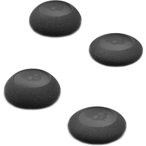 Convex Thumb Grips Set: , CQC Joystick Cap Analog Stick Cap for Steam Deck/OLED and ROG Ally - Black, 2 Pairs (4pcs)