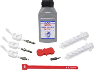Bleed Kit for SRAM Brakes Including Code Guide Level and More with DOT 5.1 Fluid