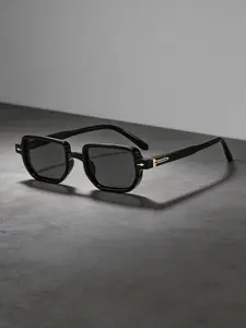 New Trendy Round Frame Fashion Square Glasses, Unisex Casual Classic Design, Suitable for Outdoor Activities, Driving, Fishing, Hiking, Parties