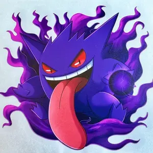 Gengar Peeker Sticker | Vinyl waterproof sticker | Gift for Game lovers