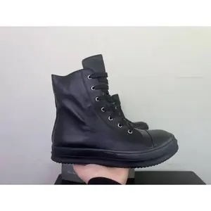 Ricks Brand Luxury Casual Shoes Men Owen Women Ankle Boots Classic High Quality  Liquid Silver Canvas High Top O-Wen Women Sneaker