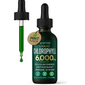 Chlorophyll Liquid Drops 6000 mg - Premium Liquid Chlorophyll Supplement - All-in-One Antioxidant for Immune Boost, Energy Increase, Digestion Support & Fast Detox - Non-GMO, Vegan