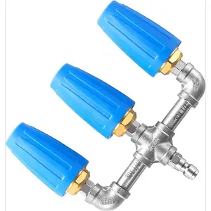 Dual Turbo Nozzle Pressure Washer 1/4 Quick-Connect with Stainless Steel and Brass Components,2.0 Orifice 3-in-1 Turbo Nozzle,4000 PSI