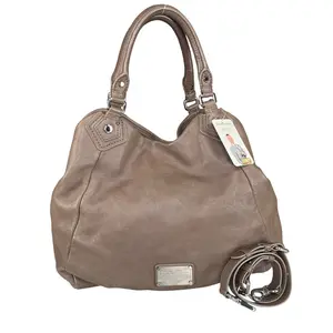 Pre-owned MARC JACOBS Leather Tote Bags Marc by Classic Q Francesca SHW Taupe Hobo Bag