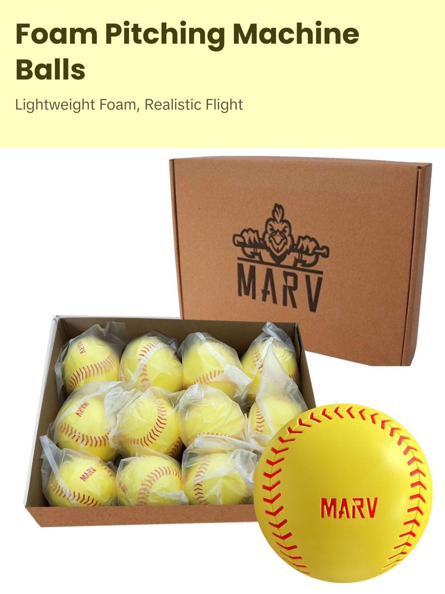 SOFTBALL FOAM (SUNKEN SEAMS) PITCHING MACHINE BALLS