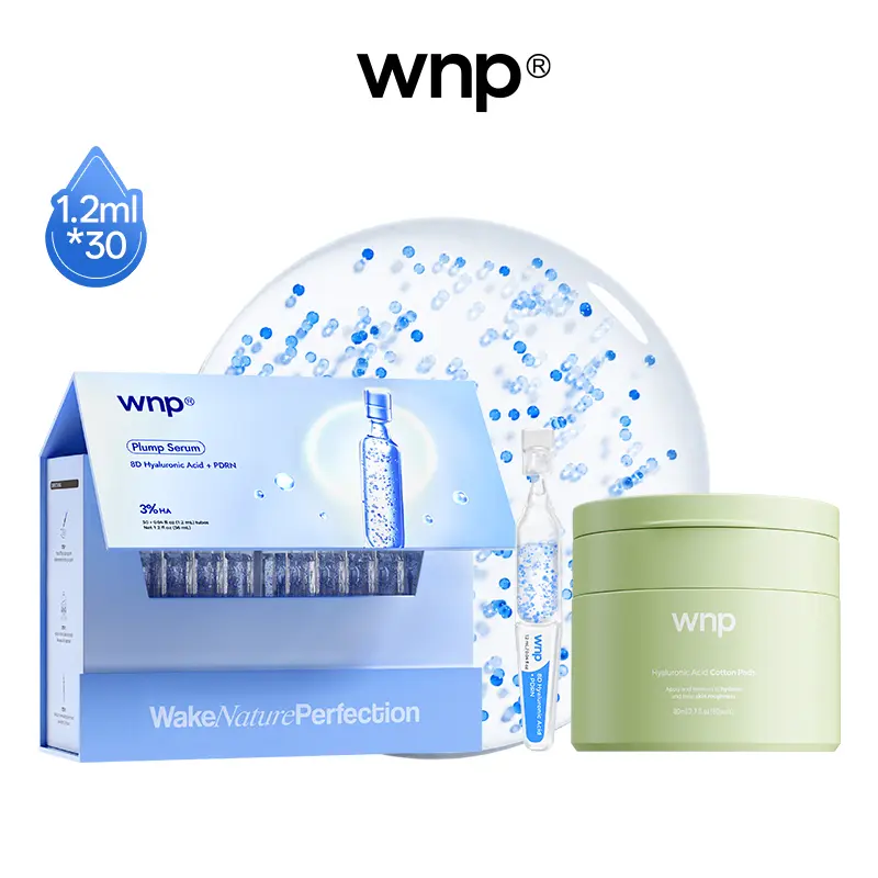 [WNP Official] Hydration Pro Calm Set | 8D Hyaluronic Acid Plump Serum + QuickCalm Glow Pads | Deep Hydration, Soothing & Skin Barrier Care