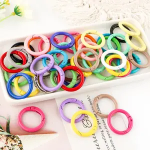 Metal O-ring Keychain Buckle, 10pcs/set 25mm Round Keychain Buckle, DIY Jewelry Accessories for Keychain Making, DIY Jewelry Accessories, Handmade Keychain