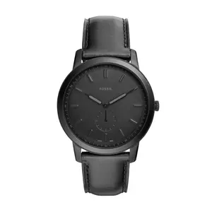 Fossil Men's Minimalist Three-Hand, Black Stainless Steel Watch