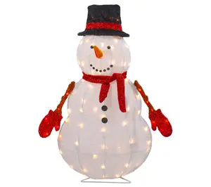 Northlight 32" Prelit 3D Snowman Yard Christmas Decor