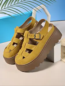 Women's Fashionable Solid Color Gladiator Sandals, Casual Versatile Platform Sandals for Summer, Lightweight Breathable Comfortable Shoes for Daily Wear, Girl, Daily Fashion Footwear