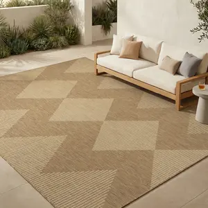 MontVoo Boho Indoor/Outdoor Rug, Ultra Durable & Easy to Clean, Pet and Kid Friendly, Quick Dry Low Maintenance Patio Carpet for Balcony & Living Room Decor,